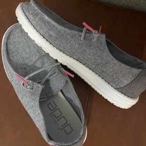 Hey Dudes grey WOMENS size 10